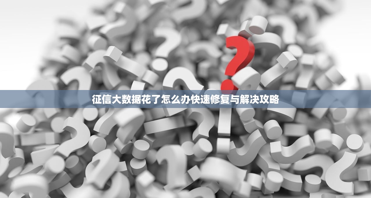 征信大数据花了怎么办快速修复与解决攻略