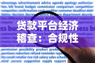 贷款平台经济稽查：合规性审查与用户风险防范指南