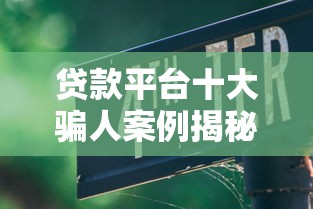 贷款平台十大骗人案例揭秘:避坑指南 贷款平台十大骗人案例揭秘:避坑指南