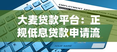 大麦贷款平台：正规低息贷款申请流程与避坑指南