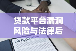 贷款平台漏洞风险与法律后果解析