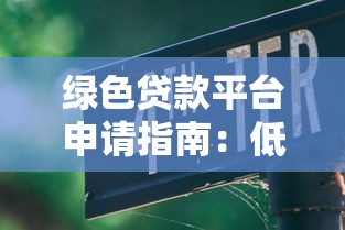 绿色贷款平台申请指南：低息环保融资攻略