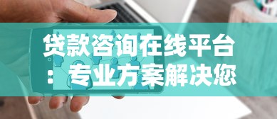 贷款咨询在线平台：专业方案解决您的资金难题