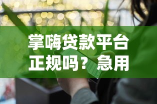 掌嗨贷款平台正规吗？急用钱如何安全申请低息贷款