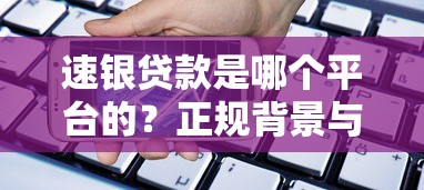 速银贷款是哪个平台的？正规背景与产品特点解析