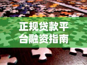 正规贷款平台融资指南：如何安全高效获取资金