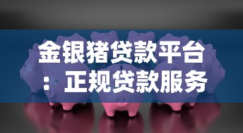 金银猪贷款平台：正规贷款服务与申请流程详解