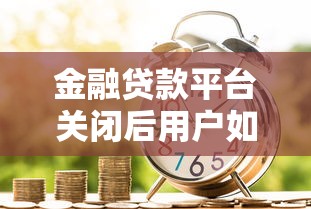 金融贷款平台关闭后用户如何应对贷款问题