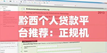 黔西个人贷款平台推荐：正规机构选择指南及申请流程详解