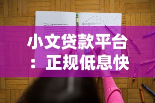 小文贷款平台：正规低息快速放款，解决个人资金难题