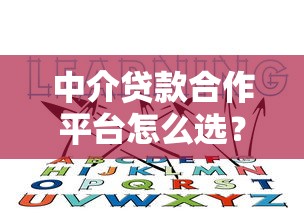 中介贷款合作平台怎么选？这5个要点必须知道
