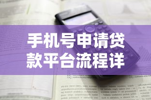 手机号申请贷款平台流程详解及注意事项