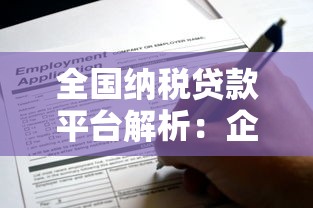全国纳税贷款平台解析：企业主必看的申请条件与流程