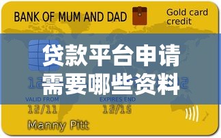 贷款平台申请需要哪些资料？一文看懂必备材料清单