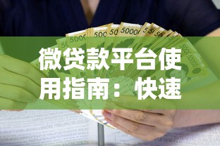 微贷款平台使用指南：快速借款与风险防范全解析