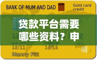 贷款平台需要哪些资料？申请必备材料清单全解析