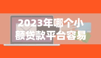 2023年哪个小额贷款平台容易通过？这5个平台申请快、额度高
