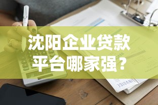 沈阳企业贷款平台哪家强？企业主必看融资攻略