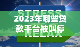 2023年哪些贷款平台被叫停？监管升级下的行业洗牌