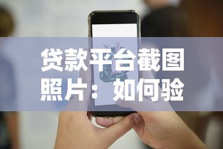 贷款平台截图照片：如何验证真实性及使用技巧