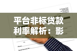 平台非标贷款利率解析：影响因素与风险应对指南