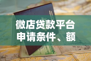 微店贷款平台申请条件、额度利率及使用指南全解析