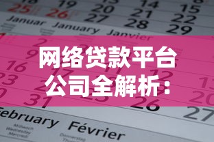 网络贷款平台公司全解析：贷款攻略与注意事项