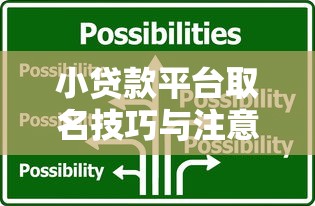 小贷款平台取名技巧与注意事项：打造吸引用户的品牌名称