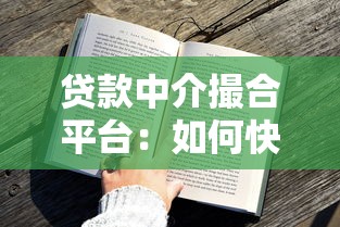 贷款中介撮合平台：如何快速找到最适合的融资方案？
