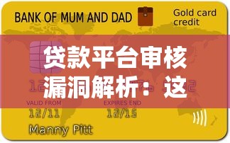 贷款平台审核漏洞解析：这些风险可能让你负债翻倍