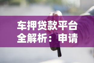 车押贷款平台全解析：申请流程、利率及注意事项