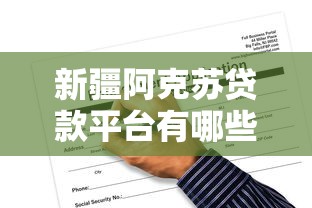 新疆阿克苏贷款平台有哪些？正规渠道与申请攻略全解析