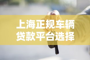 上海正规车辆贷款平台选择攻略