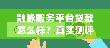融脉服务平台贷款怎么样？真实测评+申请攻略分享