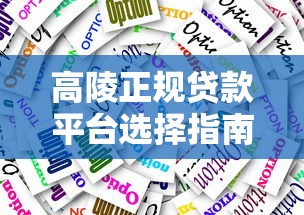 高陵正规贷款平台选择指南：资质、流程与避坑技巧