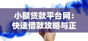小额贷款平台网：快速借款攻略与正规平台推荐