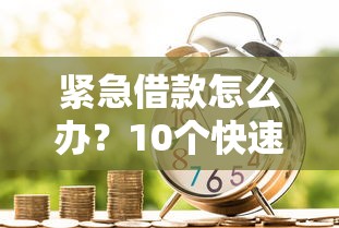 紧急借款怎么办？10个快速到账的贷款平台推荐