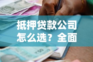 抵押贷款公司怎么选？全面解析平台运作与避坑指南