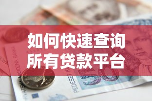 如何快速查询所有贷款平台贷款信息及注意事项