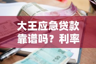 大王应急贷款靠谱吗？利率、额度、申请流程详解