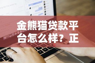金熊猫贷款平台怎么样？正规贷款产品及申请流程解析
