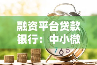 融资平台贷款银行：中小微企业融资的优选渠道