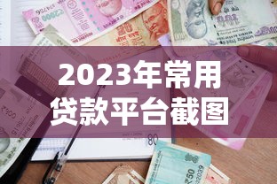 2023年常用贷款平台截图对比与使用指南