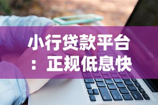 小行贷款平台：正规低息快速放款解决资金难题
