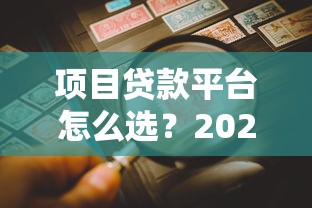 项目贷款平台怎么选？2023年最全评估指南