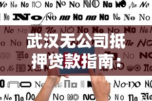 武汉无公司抵押贷款指南：正规平台与申请流程解析