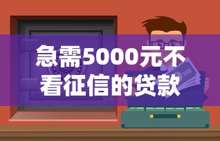 急需5000元不看征信的贷款平台有哪些？这些渠道可参考