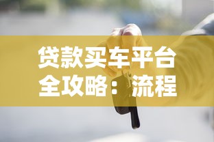 贷款买车平台全攻略：流程、利率、避坑指南
