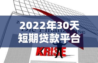 2022年30天短期贷款平台推荐及申请攻略