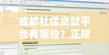 成都社保贷款平台有哪些？正规机构申请指南